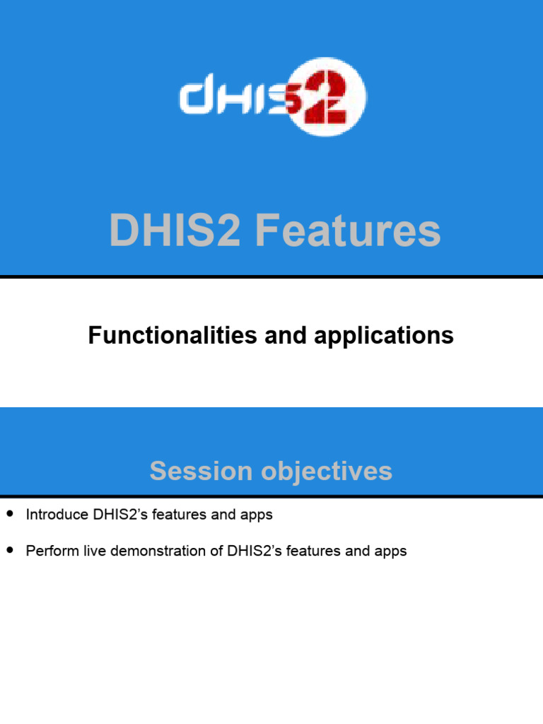 DHIS2 Features & Applications Guide | PDF