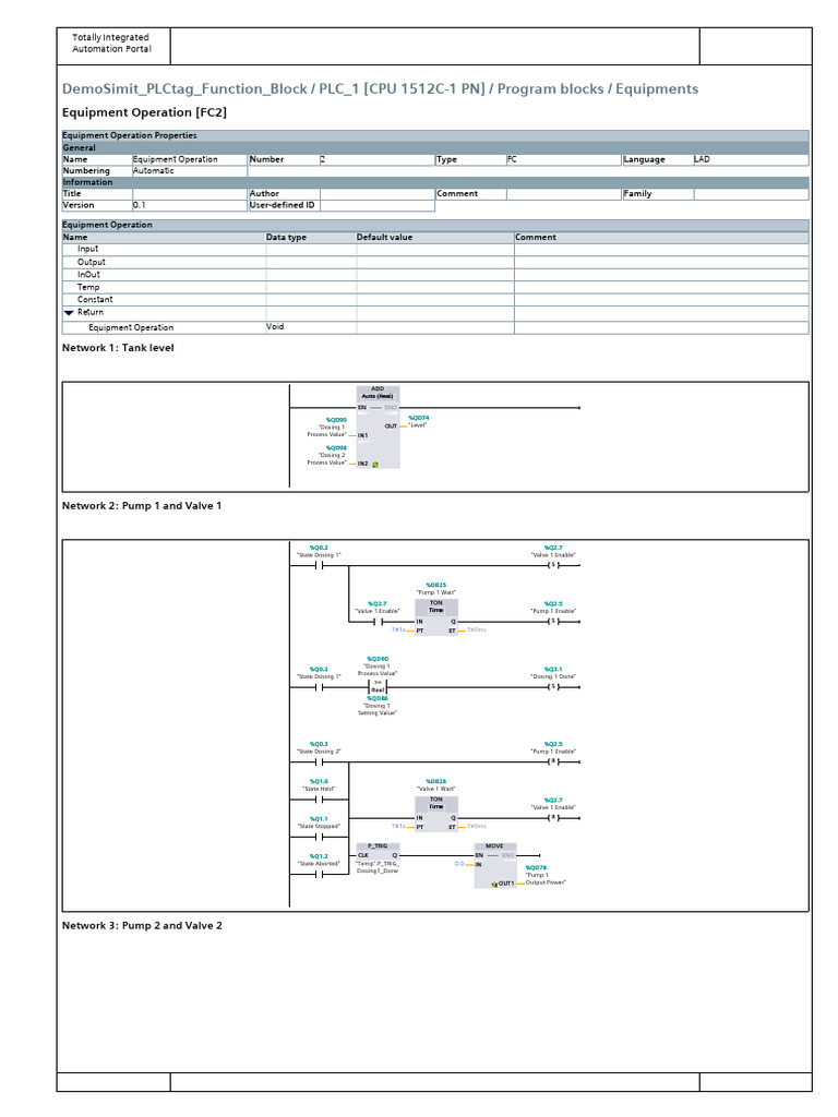 PLC Equipment Operation Function Block | PDF | Computer Programming ...