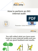 How to Perform an ISO Internal Audit Webinar Presentation Deck