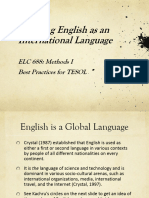 Teaching English As An International Language - Presentation