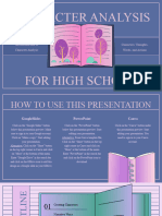 Modern Illustrative Character Analysis Lesson For High School