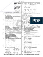 Quadratic Equation Paper