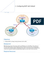 Chapter 4- Lab 4-1- Configuring BGP with Default Routing