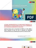 TA 1.3 at para La Incorporación Del PREVI en El Plan TOECE y Planes Tutoriales de Aula, Así Como El Desarrollo de HSE de Los Estudiantes para Prevenir La Violencia Escolar