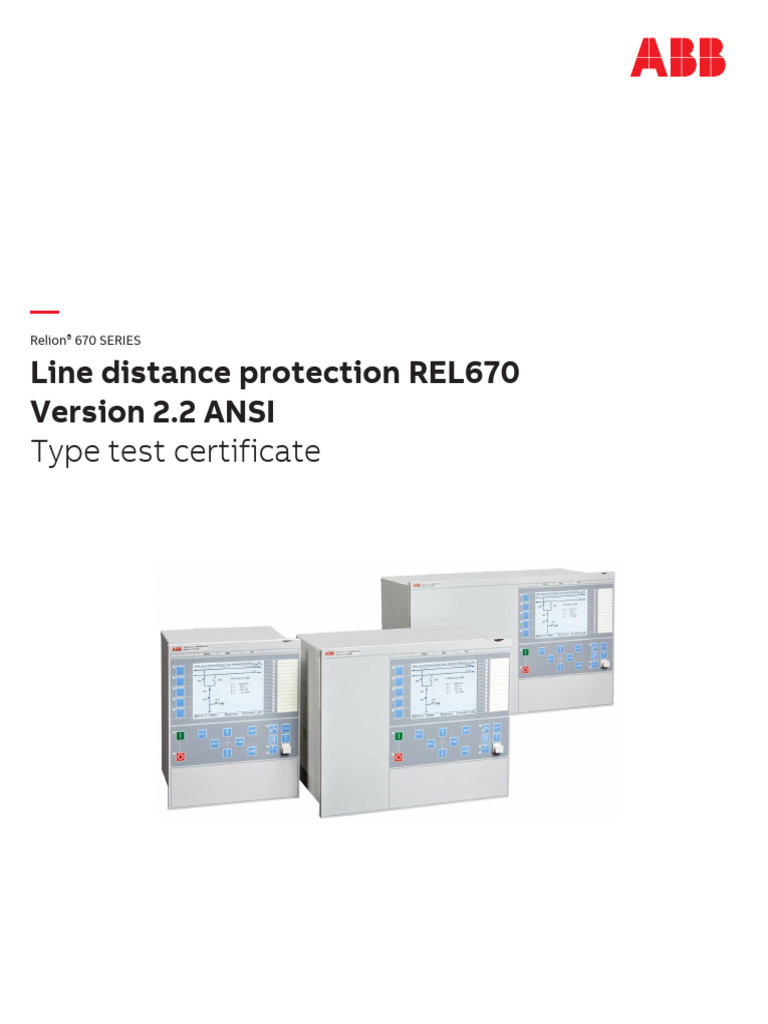 Rel 670 Type Test | PDF | Electromagnetic Compatibility | Electrical ...