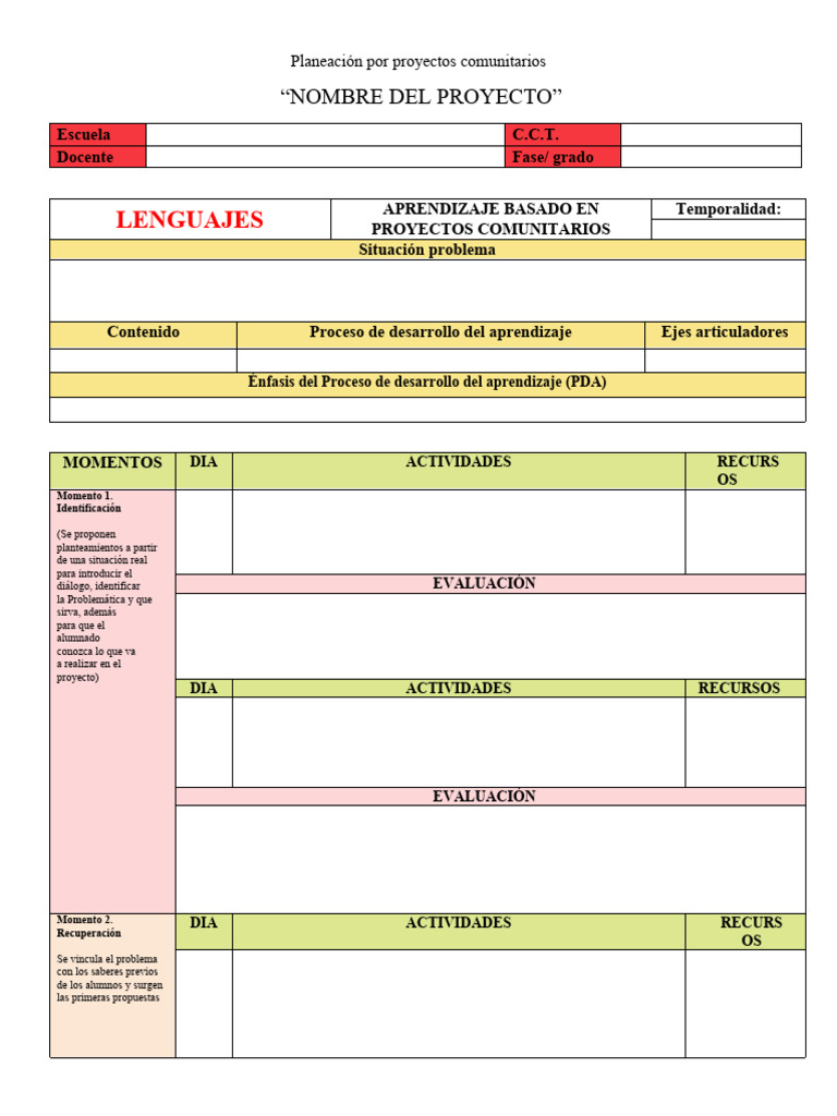 Planeación de Proyectos Comunitarios | PDF | Evaluación | Planificación