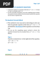 Introduction To Quadratic Equations - 122726