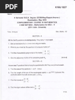 Bca II May2016 Mathematics For Bca-Ii