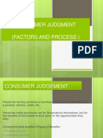 Consumer Judgment (Factors and Process)