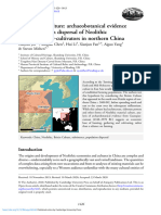 The Beixin Culture: Archaeobotanical Evidence For A Population Dispersal of Neolithic Hunter-Gatherer-Cultivators in Northern China