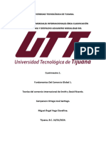 Teorías del comercio internacional de Smith y David Ricardo.