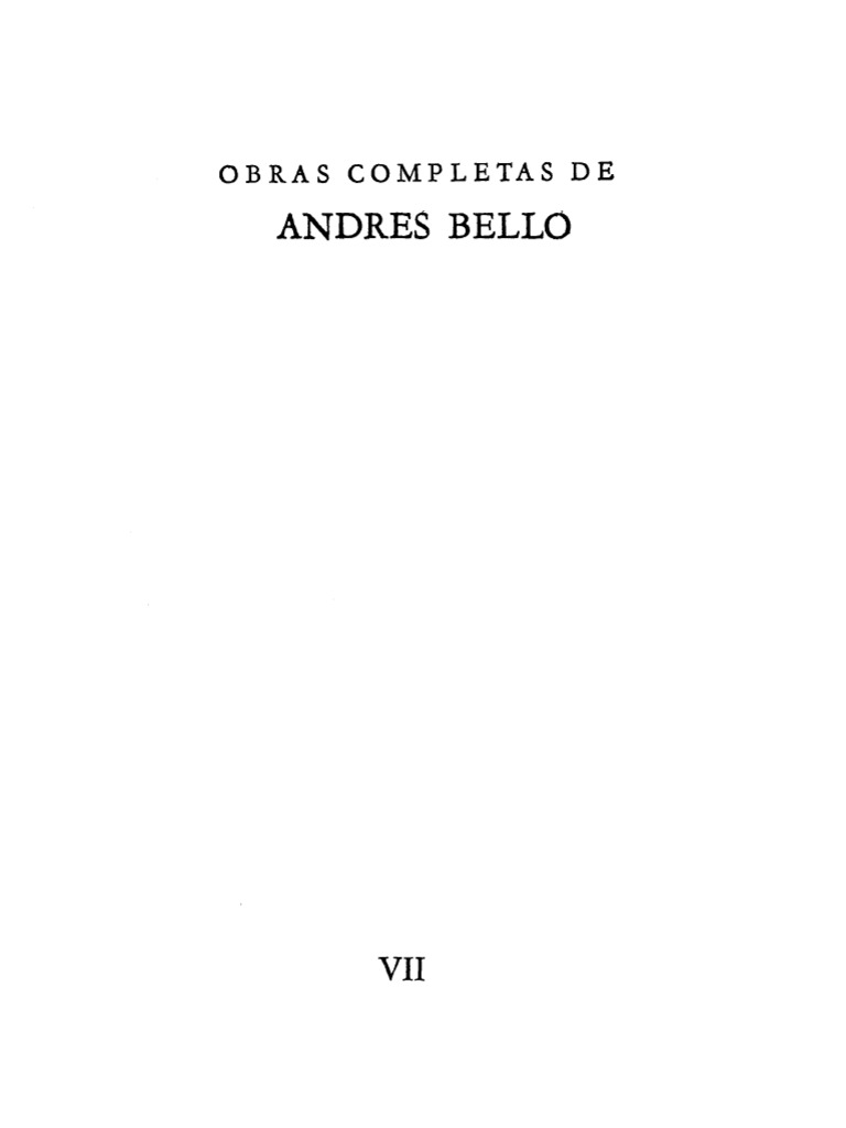 Bello, Andrés - Obras Completas. Vol. 07. Estudios Filológicos II. Poema  Del Cid y Otros Escritos | PDF | Literatura medieval | Lengua española