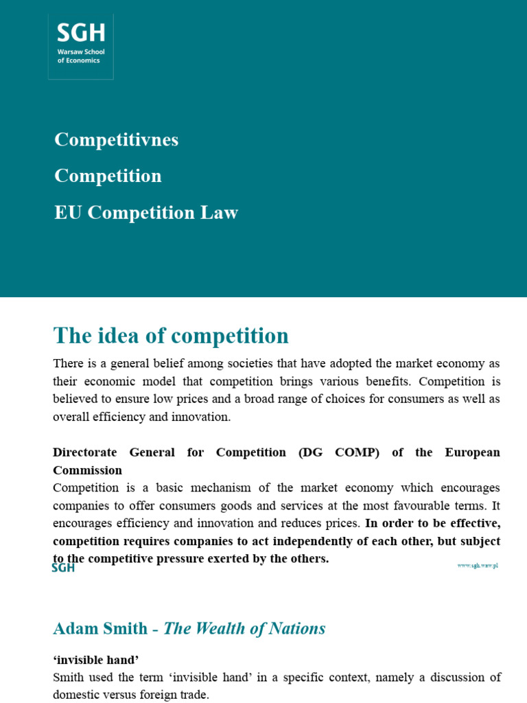 Basics of Law - EU Competition Law | PDF | Oligopoly | Monopoly