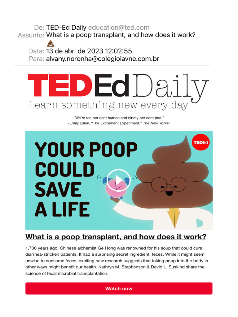 What Is A Poop Transplant, and How Does It Work ? PDF