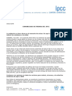 IPCC AR6 WGIII PressRelease-Spanish