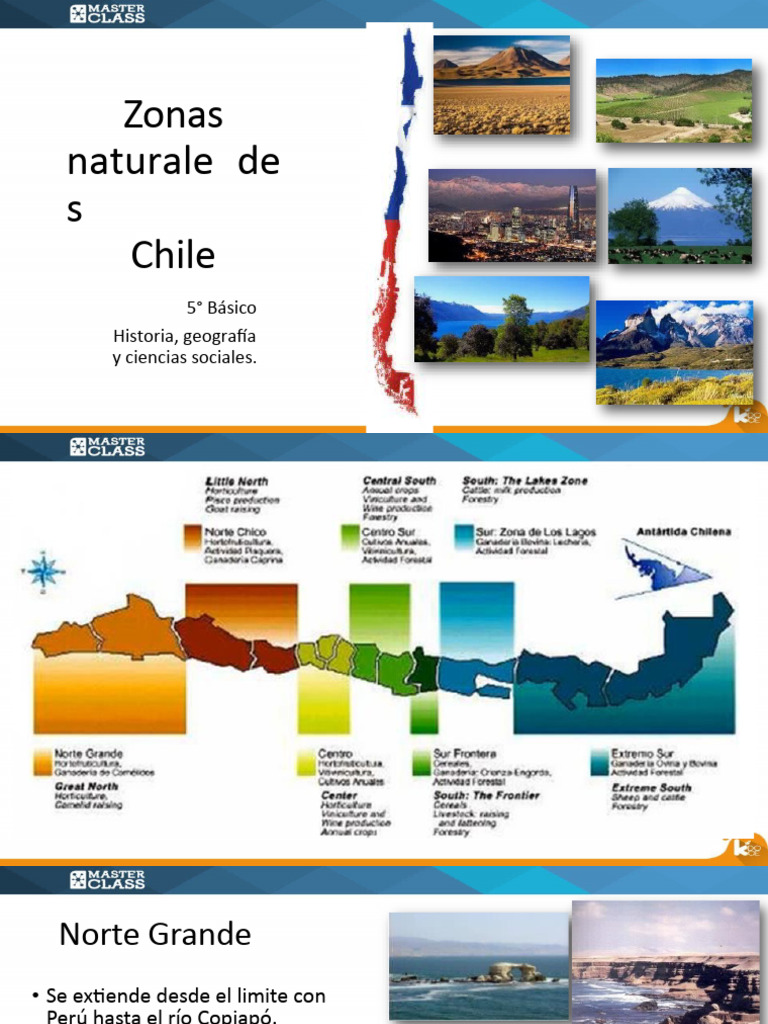 Zonas Naturales de Chile para 5° Básico | PDF | Chile | Ciencias de la ...