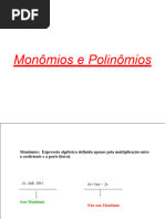 8º Ano - Monómios e Polinómios | PDF