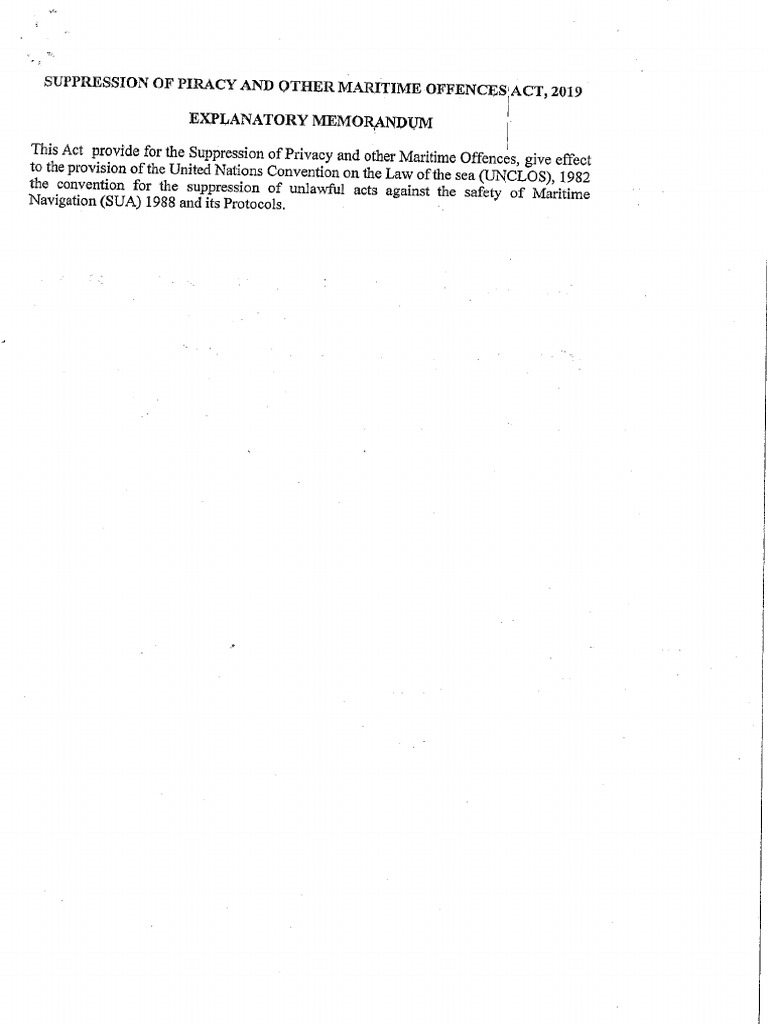 Suppression of piracy and other maritime offences act 2019 pdf