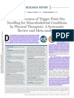 The Effectiveness of Trigger Point Dry Needling for Musculoskeletal Conditions by Physical Therapists a Systematic Review and Meta-Analysis