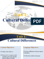 Unit 1 Cultural Differences