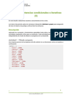 01 D Desafío Evaluado - Sentencias Condicionales e Iterativas II