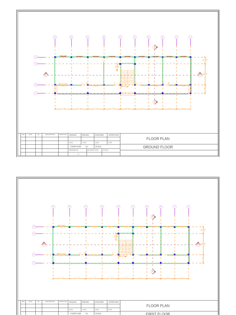 Multi-Storey Building Floor Plans | PDF | Civil Engineering | Drawing