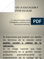 Calidad de La Educacion y Gestion Escolar