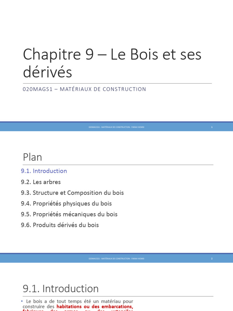 Propriétés et Utilisations du Bois | PDF | Bois (matériau de ...