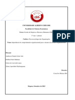 trabalho Psicossociologia das Organizações