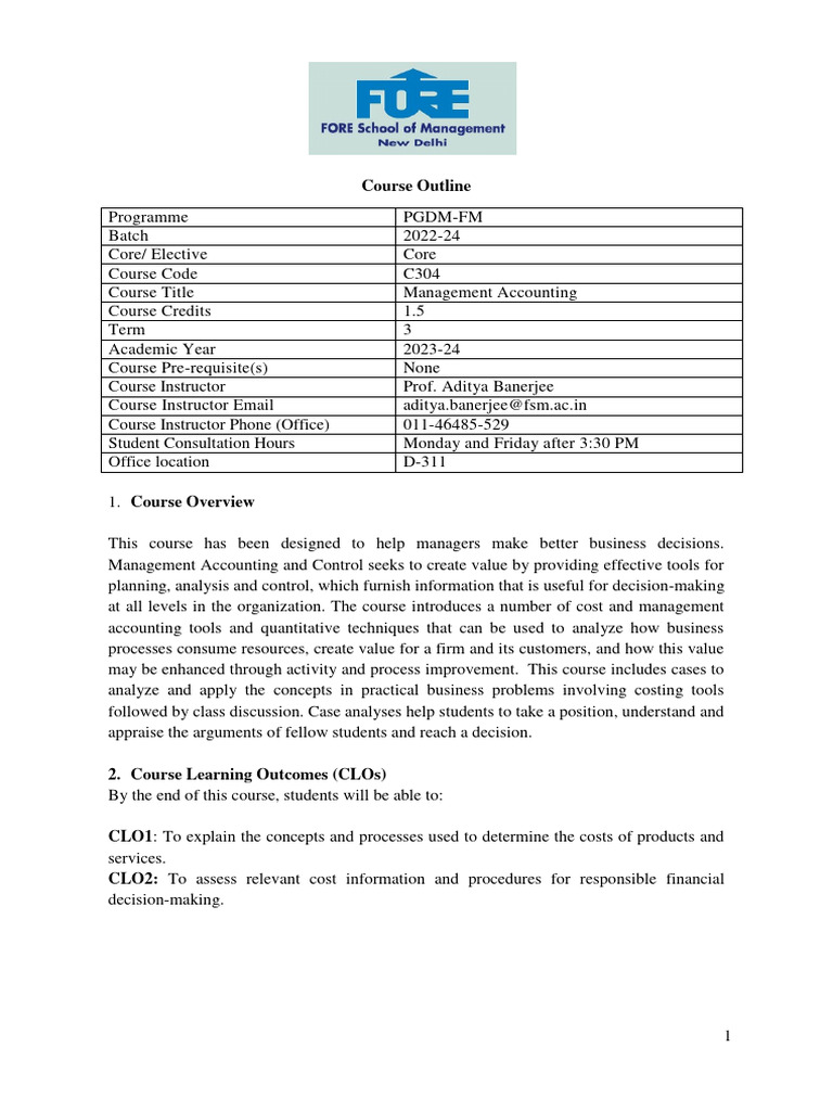 Management Accounting Pdf Management Accounting Business Economics