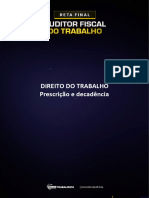 DIREITO DO TRABALHO - Prescrição e Decadência