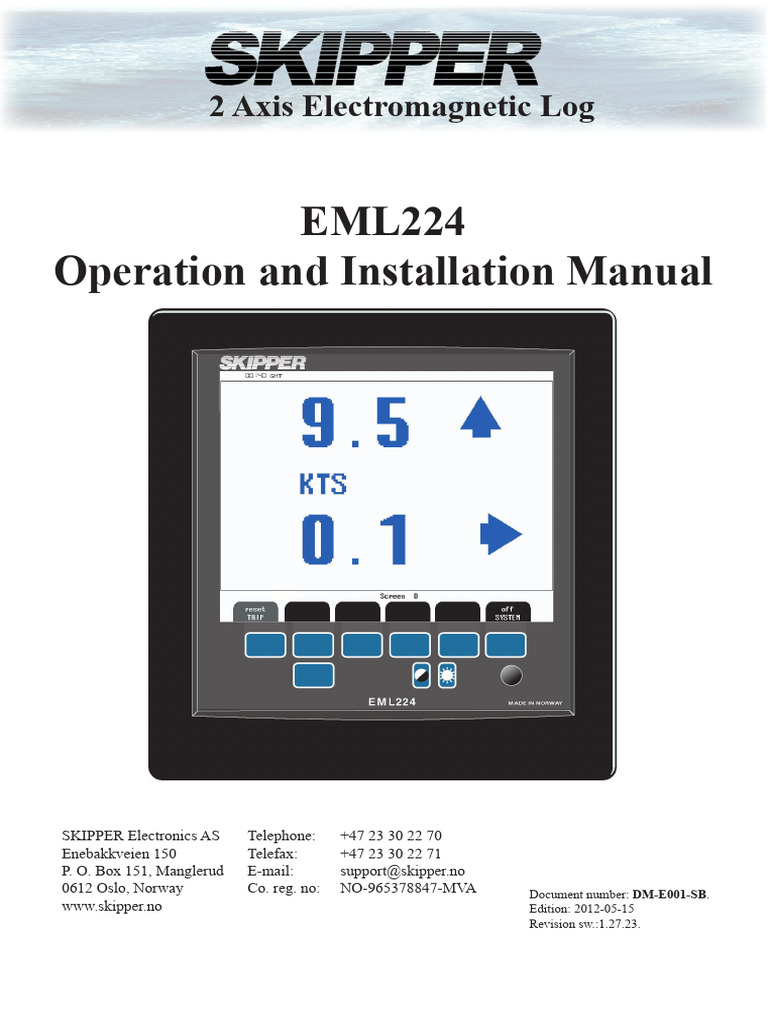 EML224 Electromagnetic Log Manual | PDF | Menu (Computing) | Relay