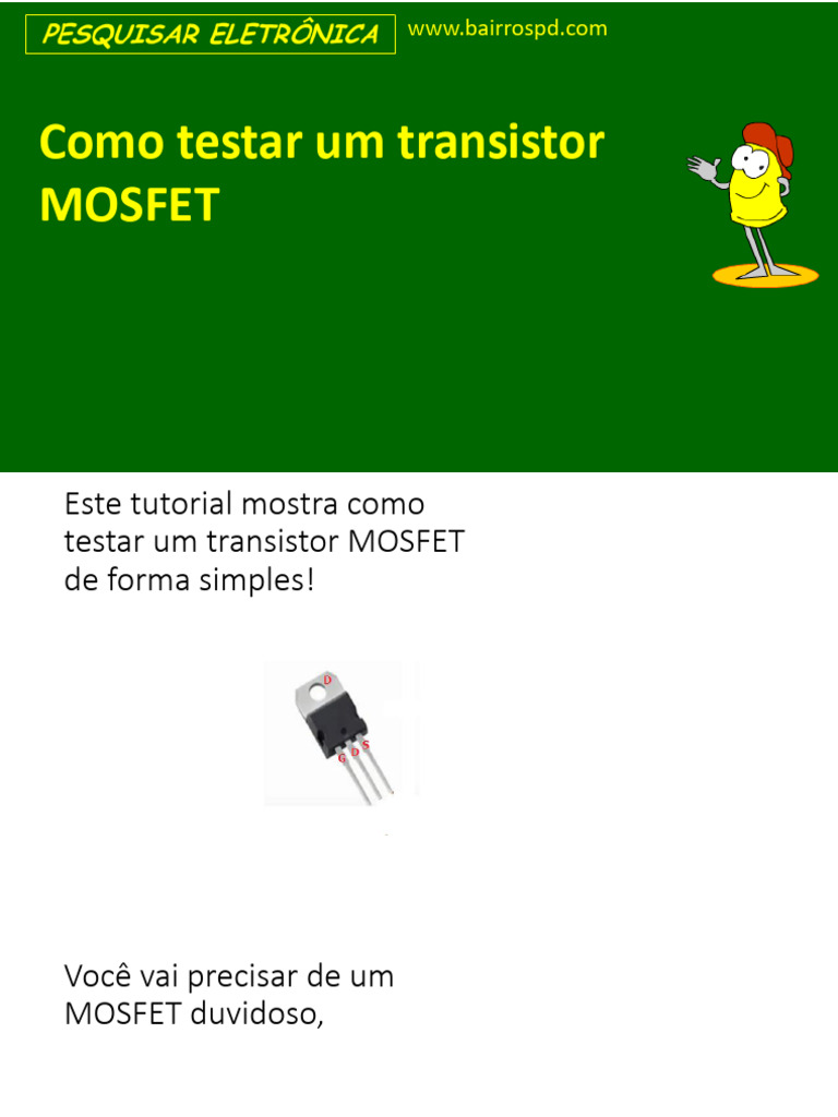 Como Testar Transistor MOSFET | PDF