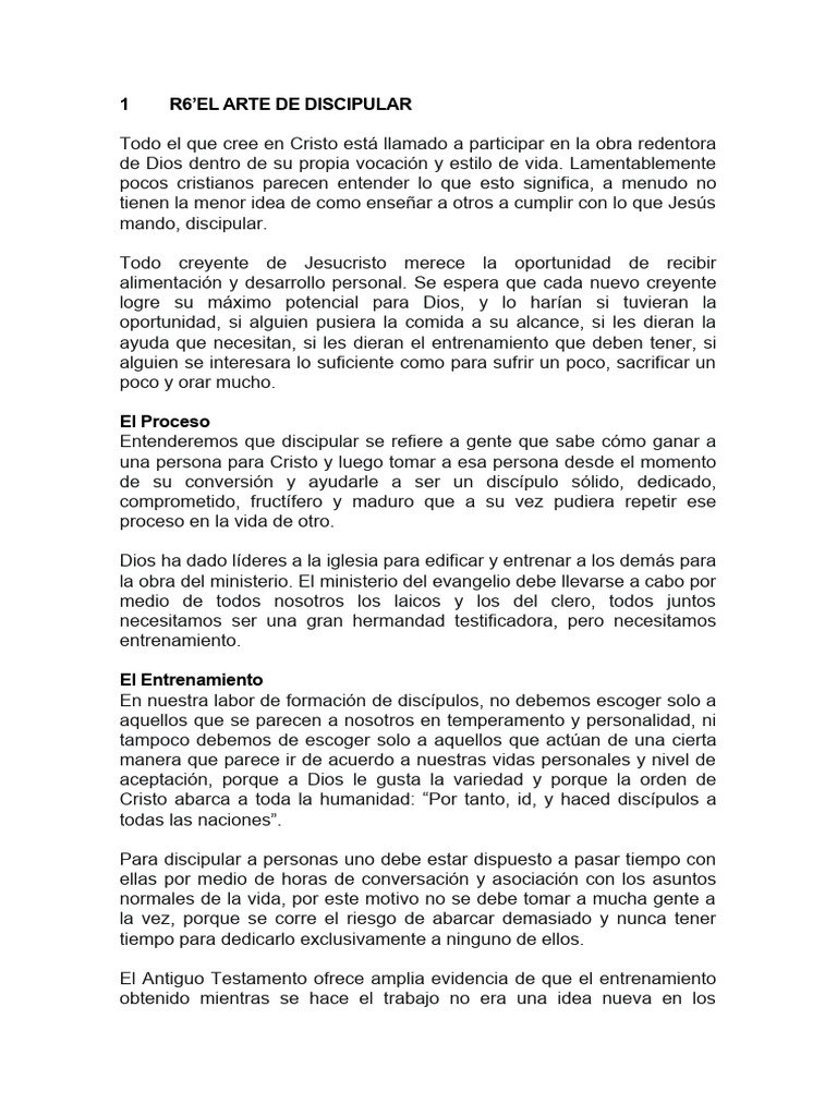 El Arte del Discipulado Cristiano | PDF | Jesús | Cristo (título)