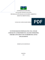 Universidade de Brasília Faculdade Unb de Planaltina Programa de Pós-Graduação em Meio Ambiente E Desenvolvimento Rural