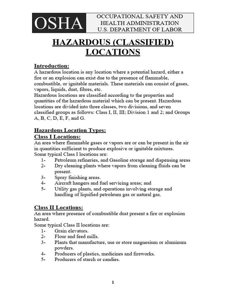 7Hazardous Locations PDF Combustion Explosion