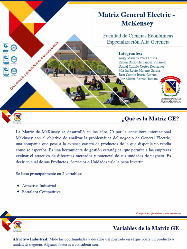 Matriz GE-McKinsey: Análisis Estratégico | PDF | Business | Gestión ...