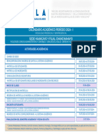 Calendario Académico Período 2024-I Regular