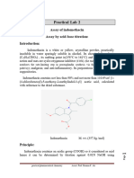 Practical: Assay of Indomethacin Assay by Acid-Base Titration
