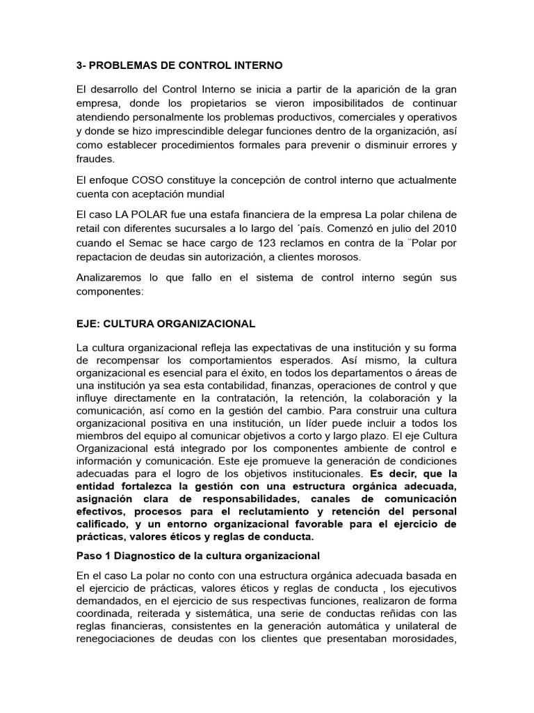 Fallos en Control Interno de La Polar | PDF | Business | Auditoría