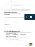 Parcial 1 Psicología, Grupo 5 Seccíon E. Tec. Enf. 1 Semestre