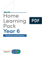 Year 6 Home Learning Pack Guidance and Answers