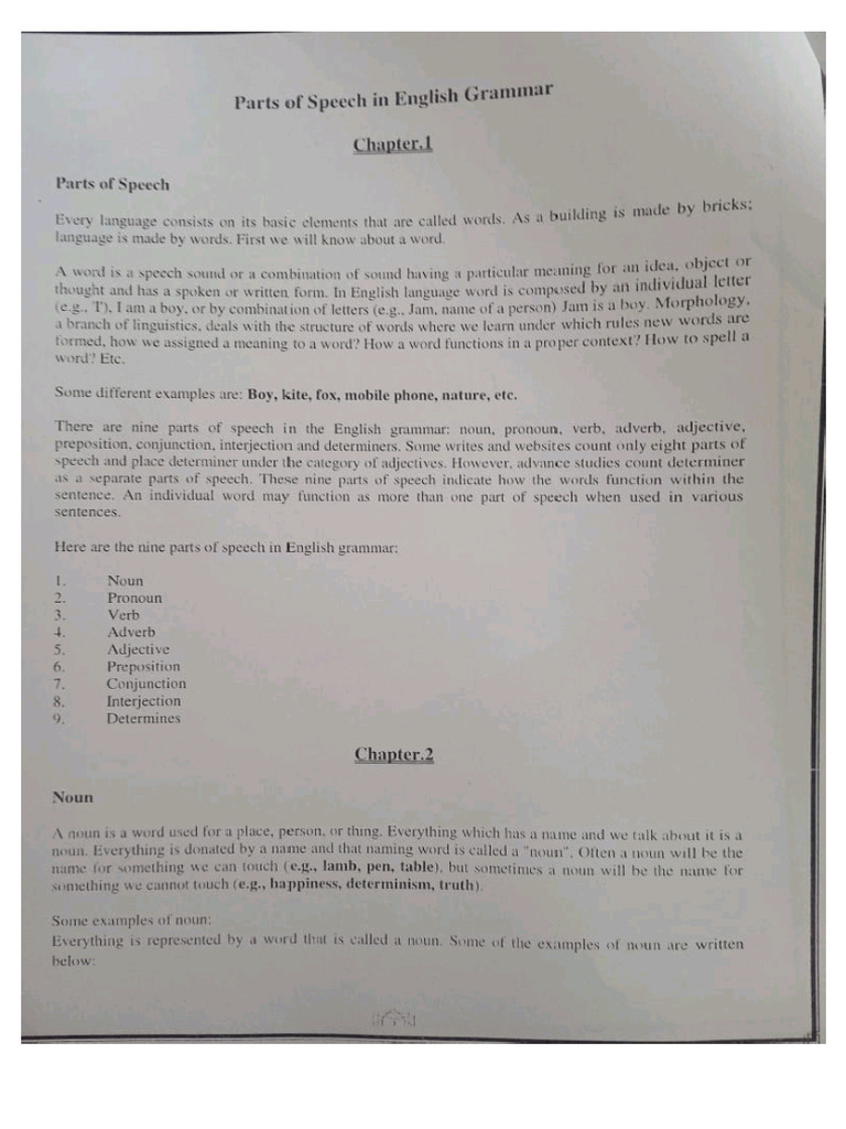 PART OF SPEECH EXPLAIN PDF visual data 8