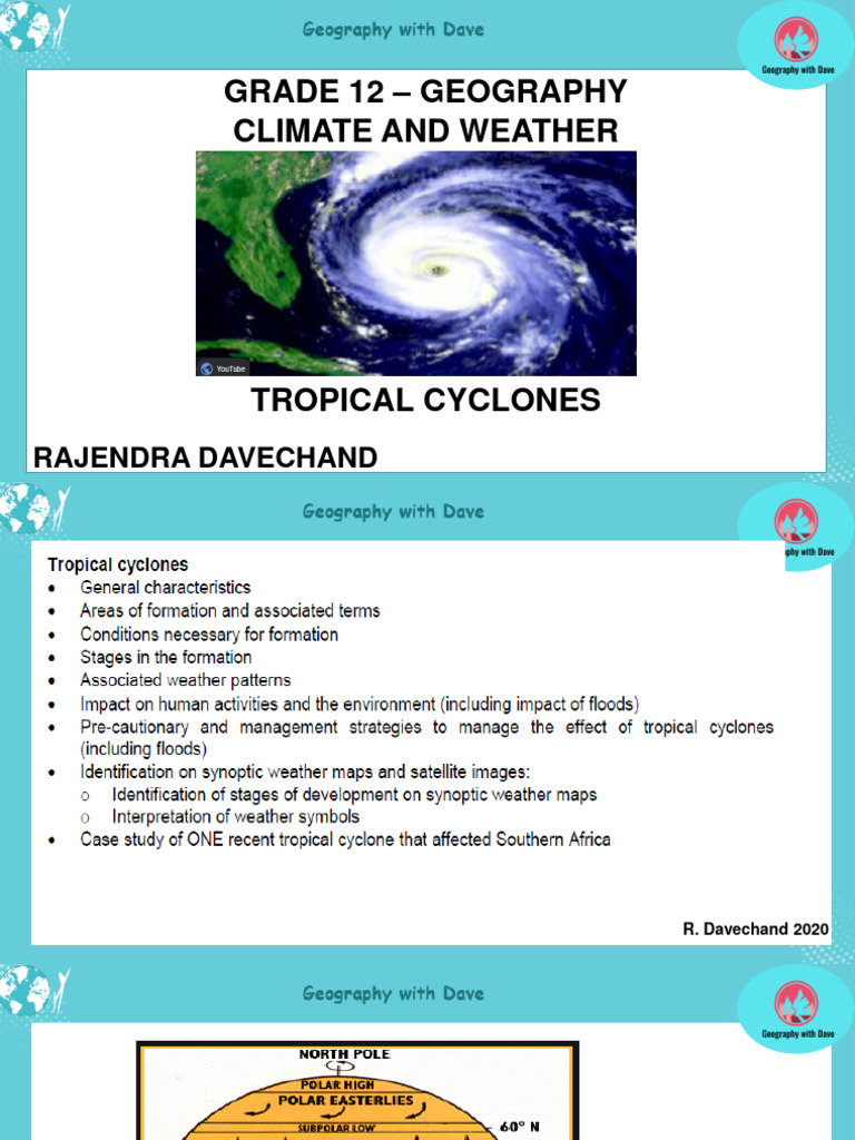 GR 12 Climate and Weather - Tropcial Cyclones | PDF | Tropical Cyclones ...