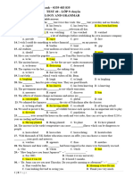 Prepared By: Thanh Hanh - 0339 483 835 TEST 40 - L P 9 Chuyên Section 2: Lexicology and Grammar