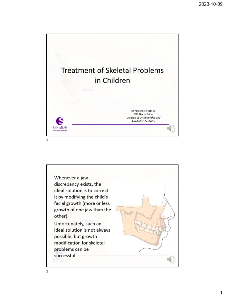 Managing Skeletal Issues in Mixed Dentition | PDF | Dentistry Branches ...