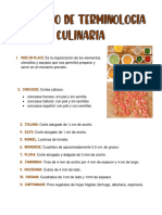 Glosario de Terminología Culinaria