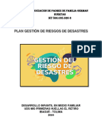 Plan Gestión de Riesgos de Desastres