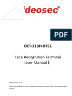 OET-213H-BTS1 Face Recognition Terminal User Manual -V1.01-En