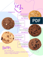 Cardápio Virtual Divertido Com Lettering para Cookie e Confeitaria